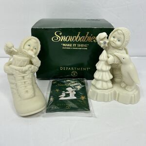 Dept 56 Snowbabies Make It Shine Swarovski Stone Five Six A Drum Figurine Lot